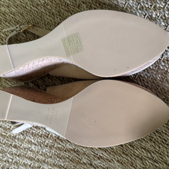 New Stuart Weitzman suede wedge sandals, size 9M - Picture 5 of 6